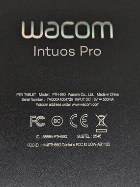 wacom intuous pro pen drawing tablet Model PTH-660